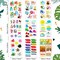 9 Sheets Educational Wall Decals for Toddlers, Colorful Animal Alphabet, Numbers, Colors & Shapes Peel-and-Stick Stickers, Removable PVC Learning Charts for Nursery, Classroom & Playroom